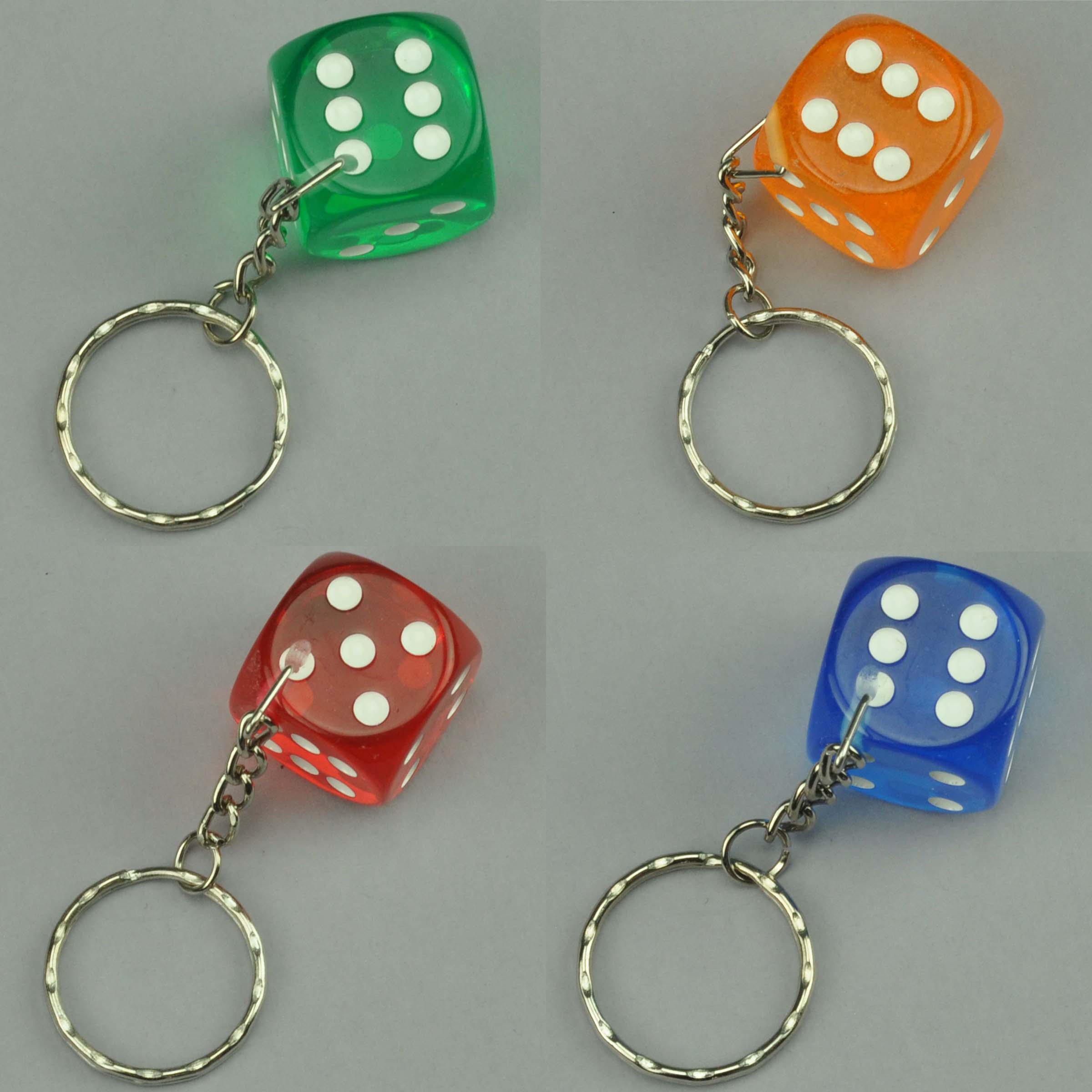 Crystal Dice Key Chain