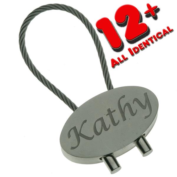 Custom Engraved Flex Cable with Oval