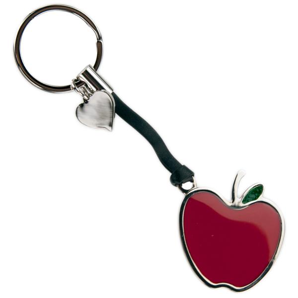 Red Apple Keychain with Strap