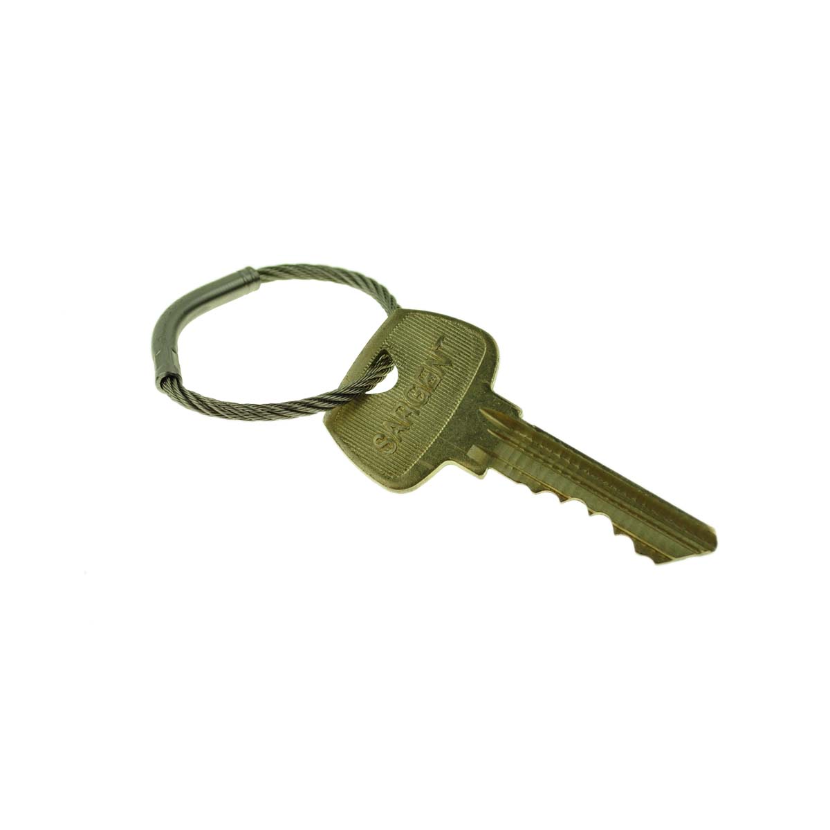 Flexible Stainless Steel Cable Tamper Proof Key Ring 1 Inch Diameter