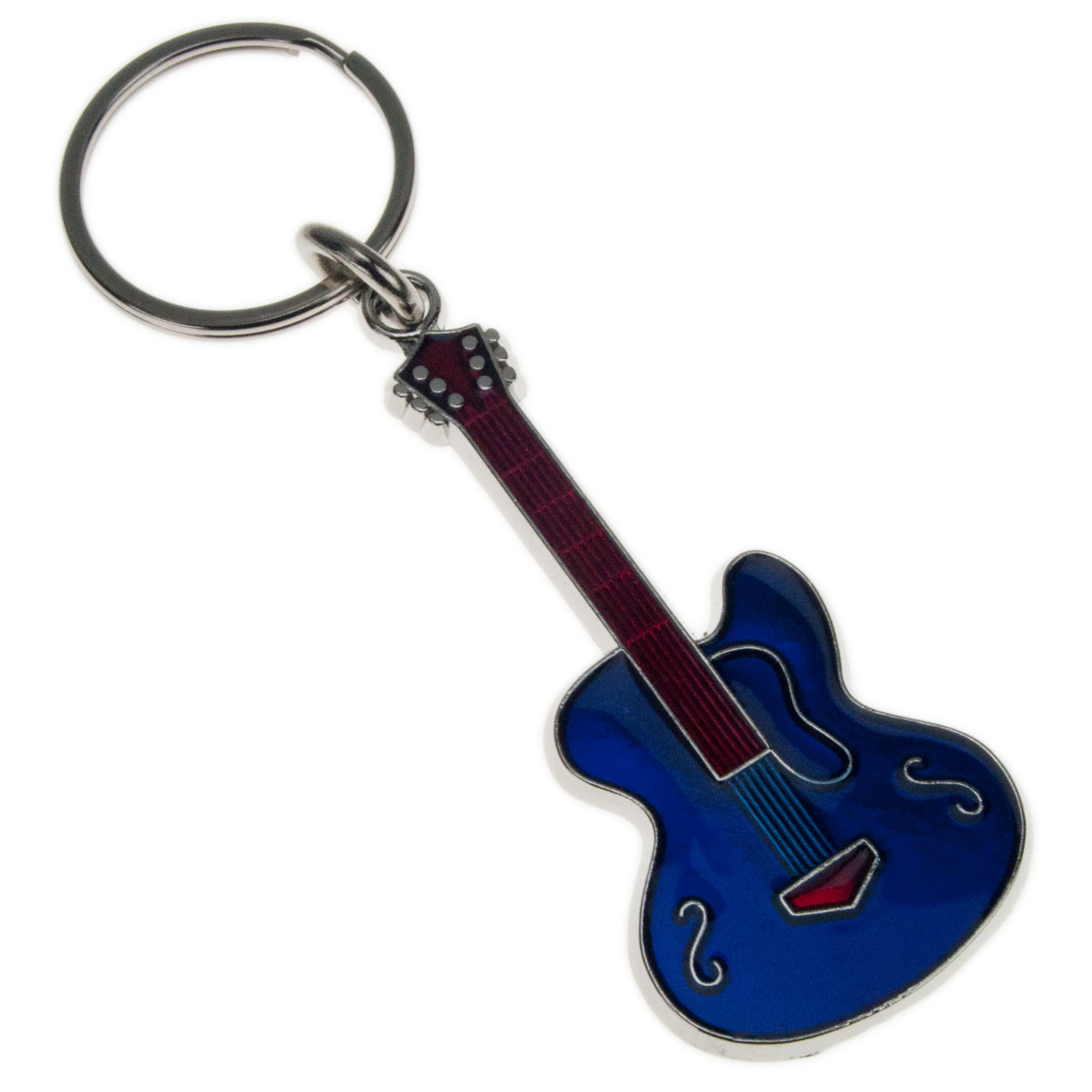 Stained Glass Guitar Shape Keyring