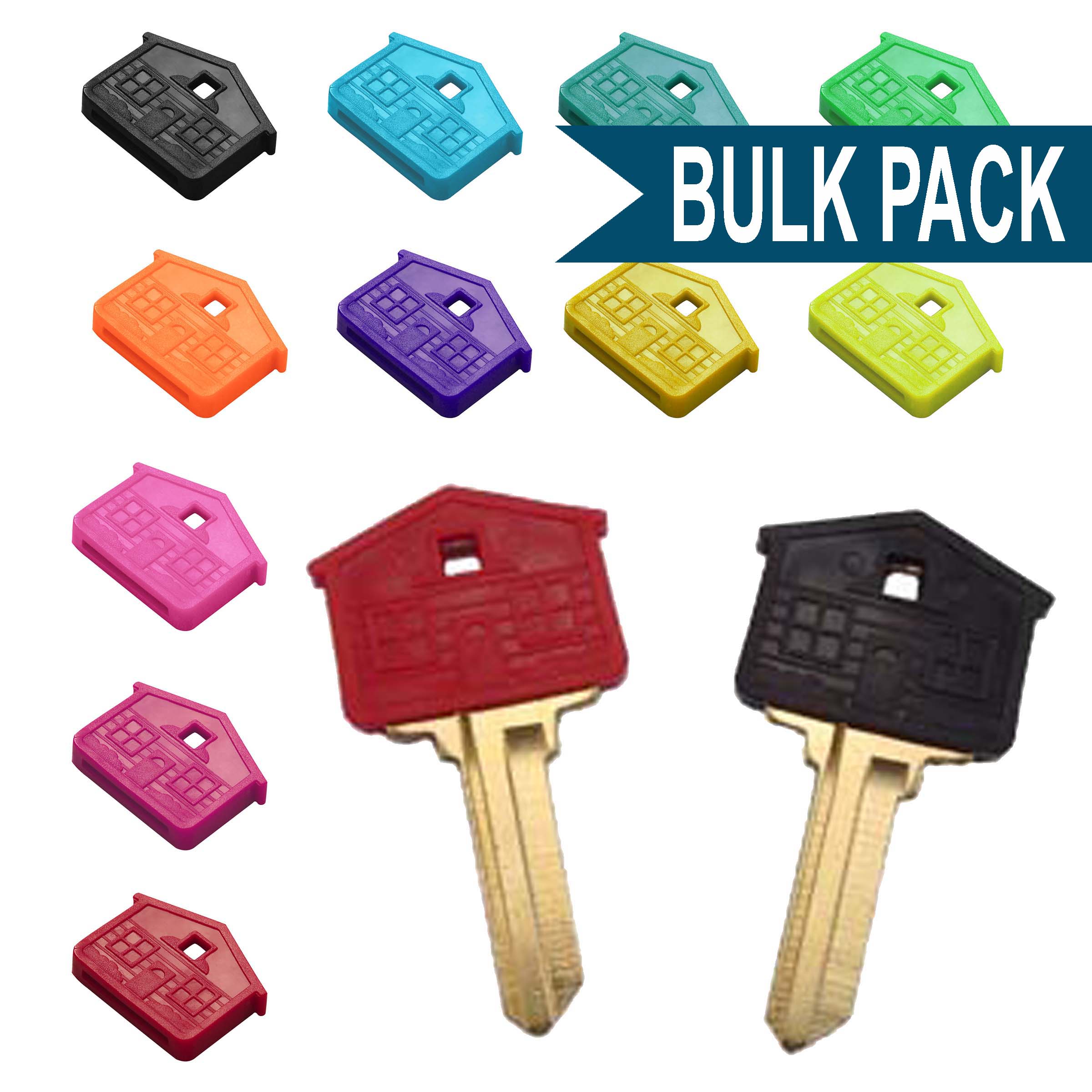 House Shape Key Identifier Caps USA MADE Bulk Pack 25 pcs.
