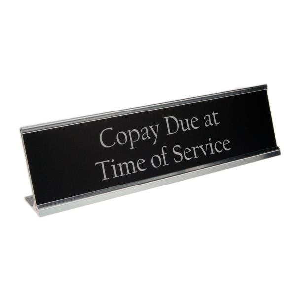 Desk Name Plate Sign With Holder 2x8