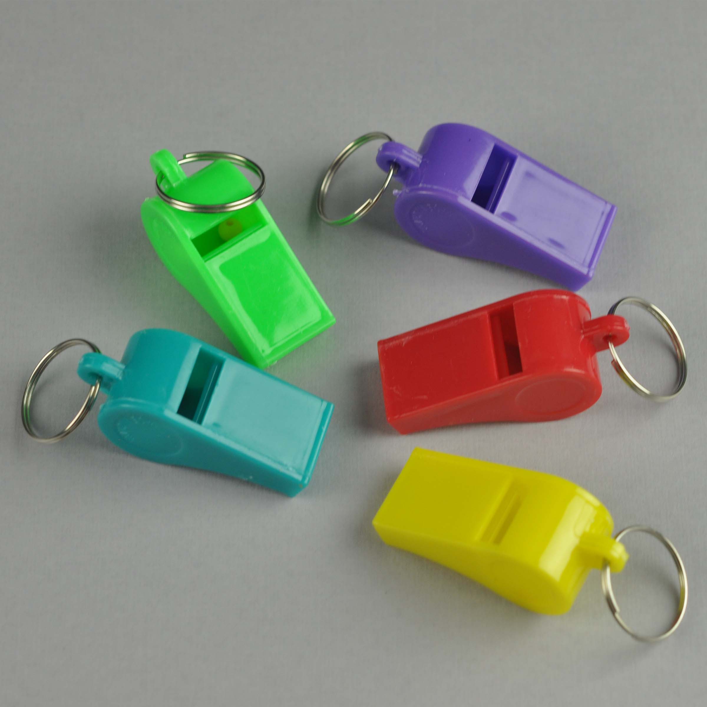 Plastic Referee Whistle Keychain