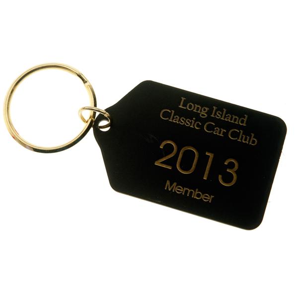 Black Brass Tablet Key Tag CUSTOM ENGRAVED