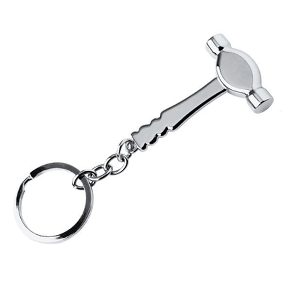 Custom Engraved Chrome Hammer Deluxe Key Chain