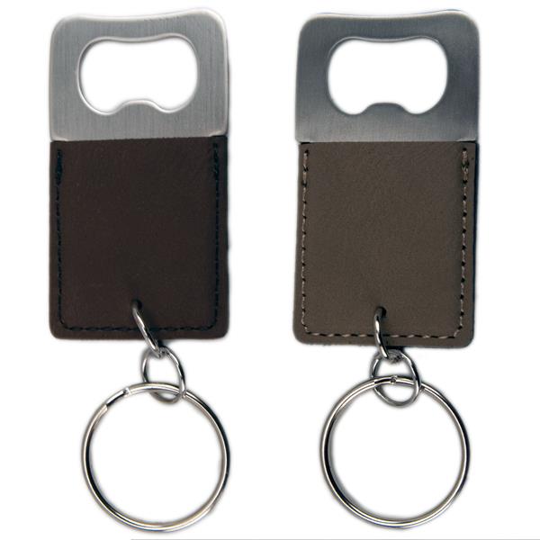 Bottle Opener Key Chain Leatherette Blank