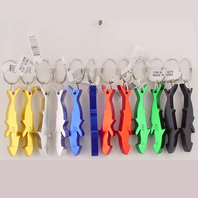 Bulk Pack Bottle Opener Keychain Shark Shape Bulk Pack Bottle Opener Keychain Shark