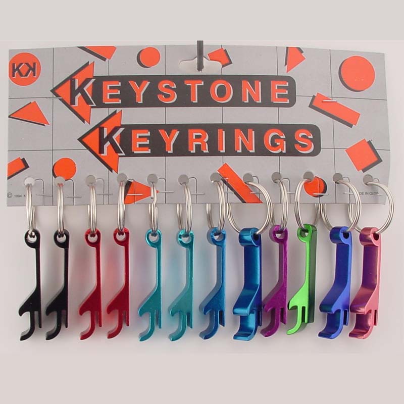 Bulk Pack Bottle Opener Key Chain Top Popper