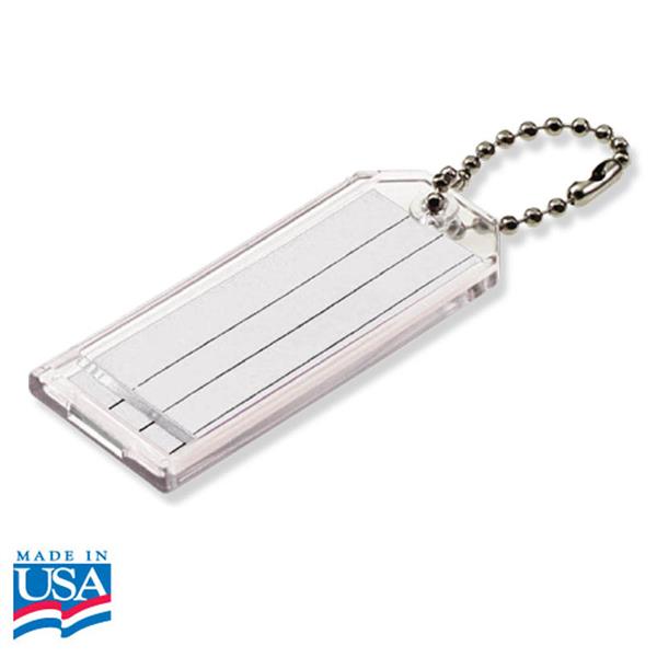 Extra Large Key Tag With Bead Chain