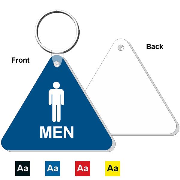 Triangle Mens Restroom Keytag